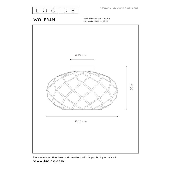 lampa sufitowa WOLFRAM 21117/30/02 Lucide | Sklep z lampami lampa sufitowa WOLFRAM 21117/30/02 Lucide | Sklep z lampami