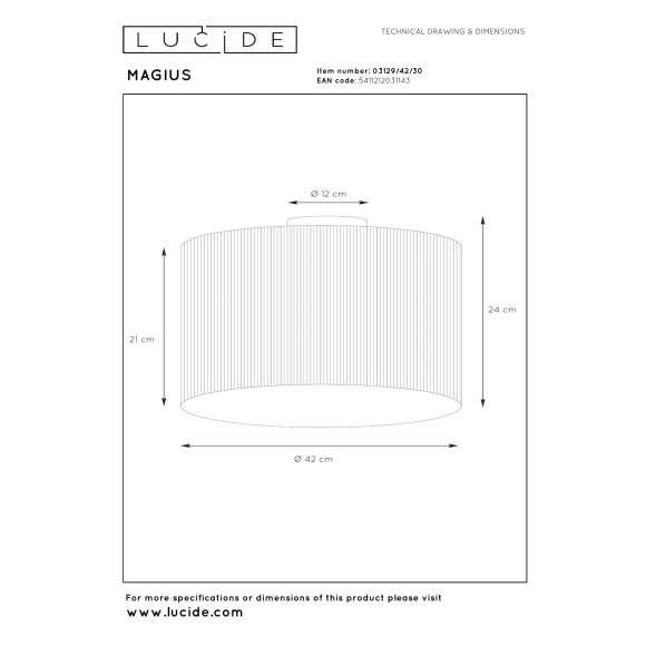lampa sufitowa MAGIUS 03129/42/30 Lucide | Sklep z lampami lampa sufitowa MAGIUS 03129/42/30 Lucide | Sklep z lampami