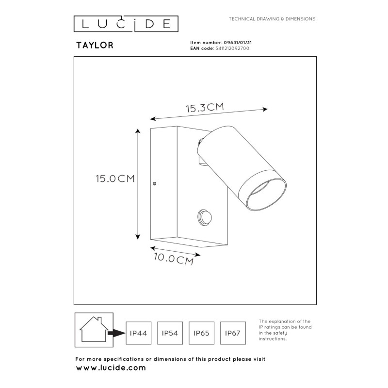 lampa TAYLOR 09831/01/31 Lucide | Sklep z lampami lampa TAYLOR 09831/01/31 Lucide | Sklep z lampami