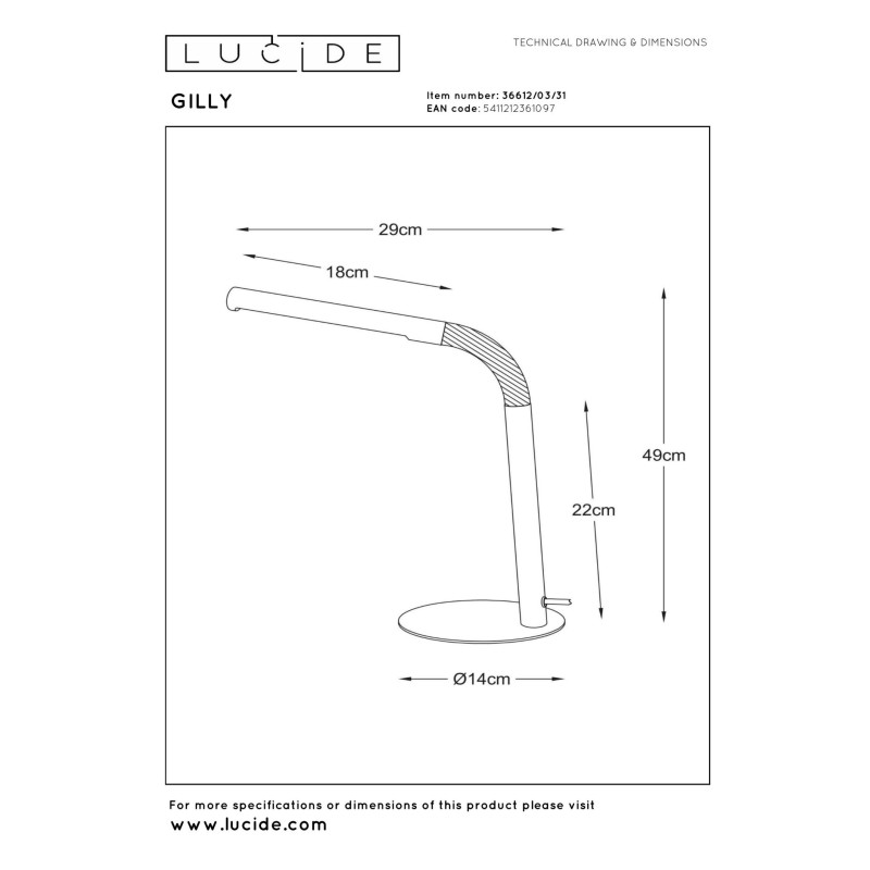 lampa stołowa GILLY 36612/03/31 Lucide | Sklep z lampami lampa stołowa GILLY 36612/03/31 Lucide | Sklep z lampami