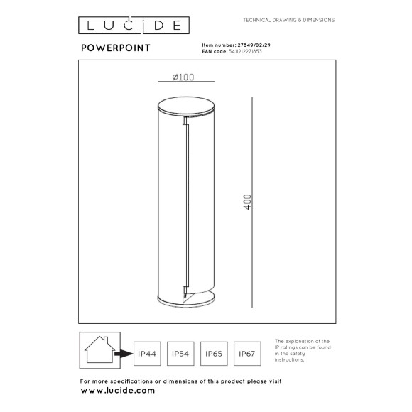 lampa POWERPOINT 27849/02/29 Lucide | Sklep z lampami lampa POWERPOINT 27849/02/29 Lucide | Sklep z lampami