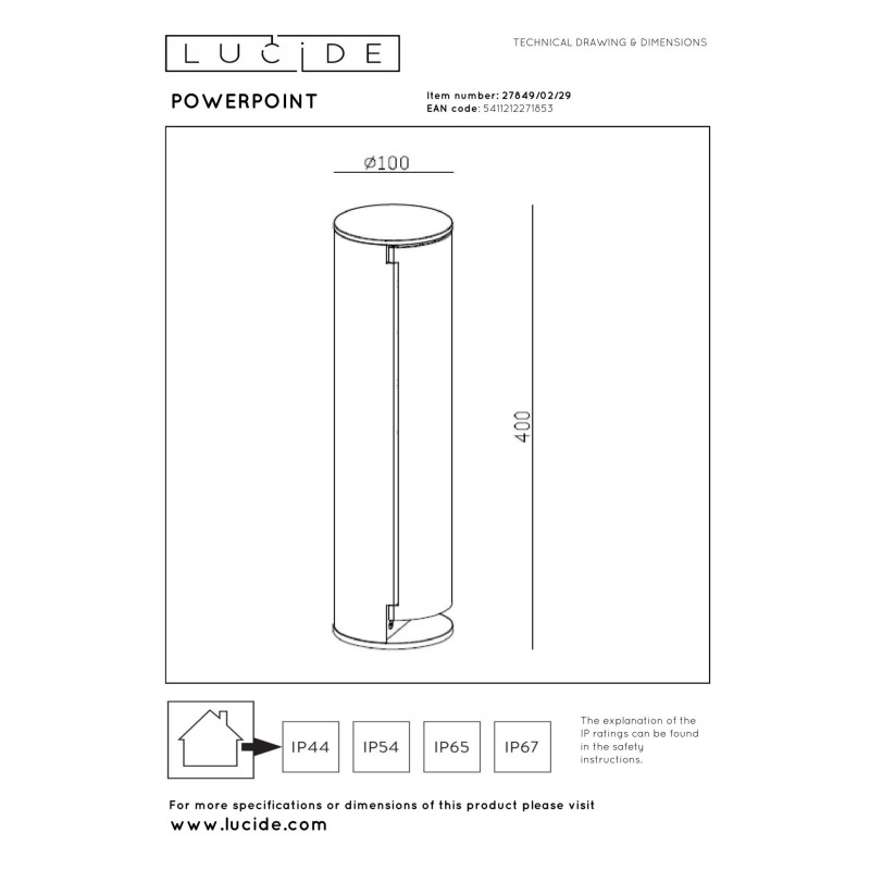 lampa POWERPOINT 27849/02/29 Lucide | Sklep z lampami lampa POWERPOINT 27849/02/29 Lucide | Sklep z lampami