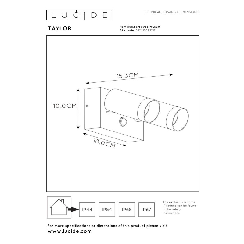lampa TAYLOR 09831/02/30 Lucide | Sklep z lampami lampa TAYLOR 09831/02/30 Lucide | Sklep z lampami