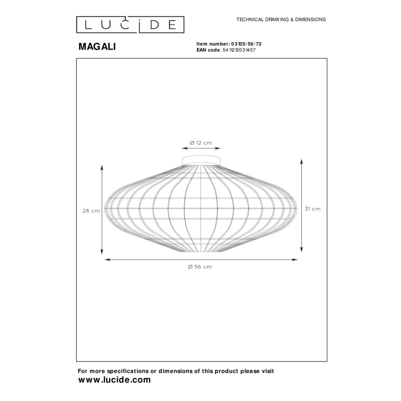 lampa sufitowa MAGALI 03135/56/72 Lucide | Sklep z lampami