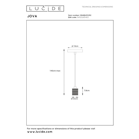 lampa wisząca JOVA 08426/01/02 Lucide | Sklep z lampami lampa wisząca JOVA 08426/01/02 Lucide | Sklep z lampami