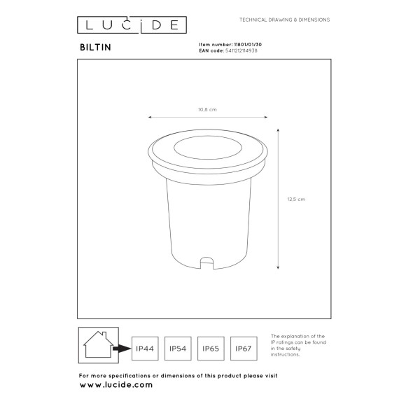 lampa BILTIN 11801/01/30 Lucide | Sklep z lampami