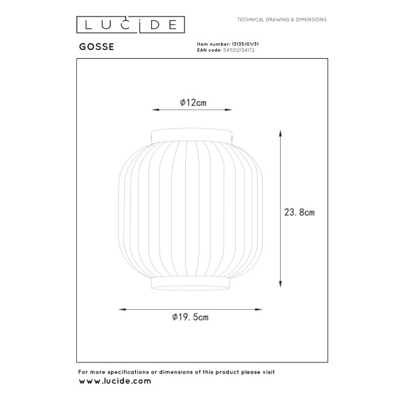 lampa sufitowa GOSSE 13135/01/31 Lucide | Sklep z lampami lampa sufitowa GOSSE 13135/01/31 Lucide | Sklep z lampami