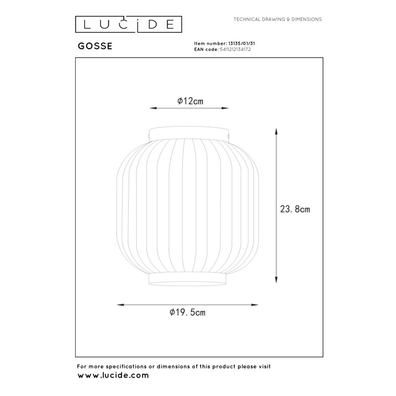 lampa sufitowa GOSSE 13135/01/31 Lucide | Sklep z lampami lampa sufitowa GOSSE 13135/01/31 Lucide | Sklep z lampami