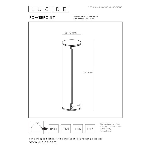 lampa POWERPOINT 27849/12/29 Lucide | Sklep z lampami lampa POWERPOINT 27849/12/29 Lucide | Sklep z lampami