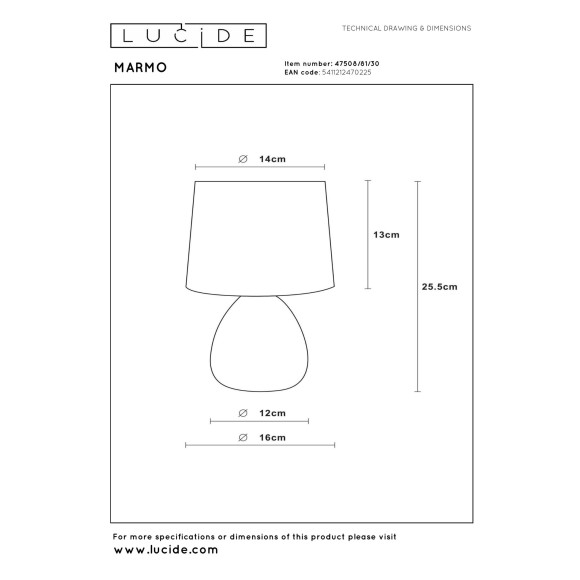 lampa stołowa nan Lucide | Sklep z lampami lampa stołowa nan Lucide | Sklep z lampami