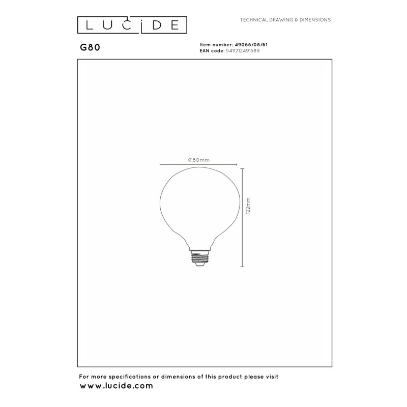 lampa STEP DIM BULB 49066/08/61 Lucide | Sklep z lampami