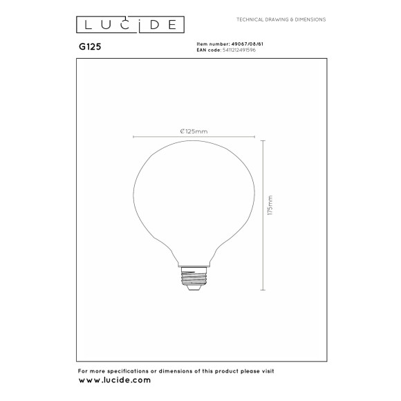 lampa STEP DIM BULB 49067/08/61 Lucide | Sklep z lampami
