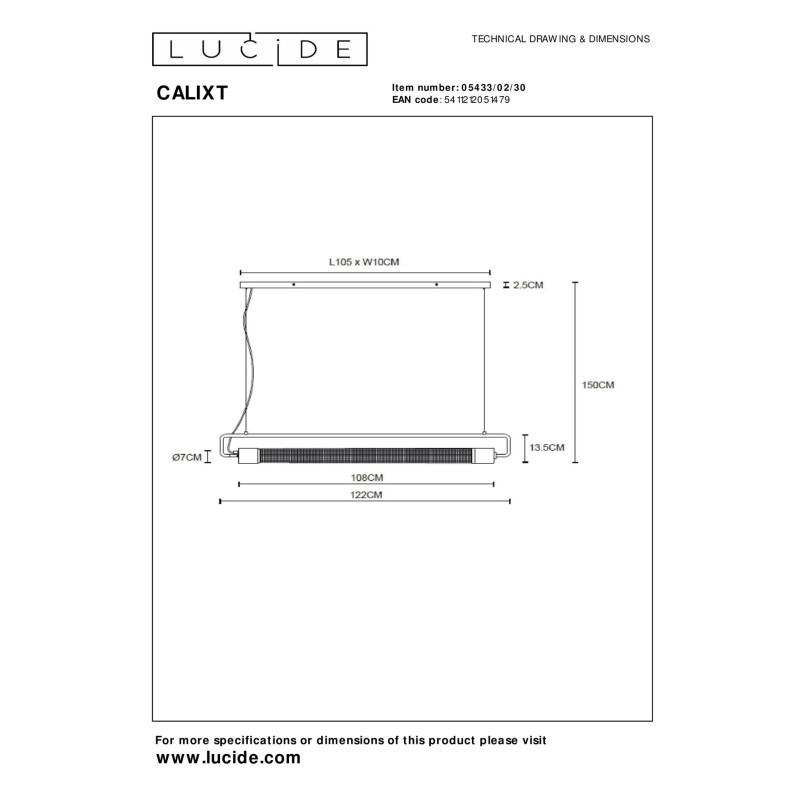 lampa wisząca CALIXT 05433/02/30 Lucide | Sklep z lampami lampa wisząca CALIXT 05433/02/30 Lucide | Sklep z lampami