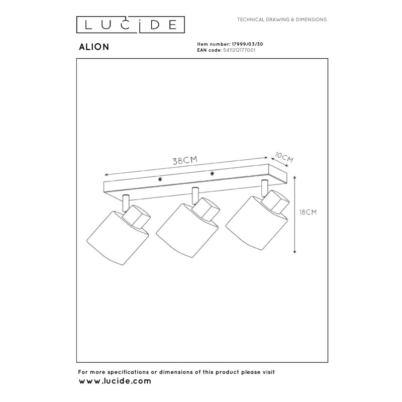 lampa sufitowa ALION 17999/03/30 Lucide | Sklep z lampami lampa sufitowa ALION 17999/03/30 Lucide | Sklep z lampami