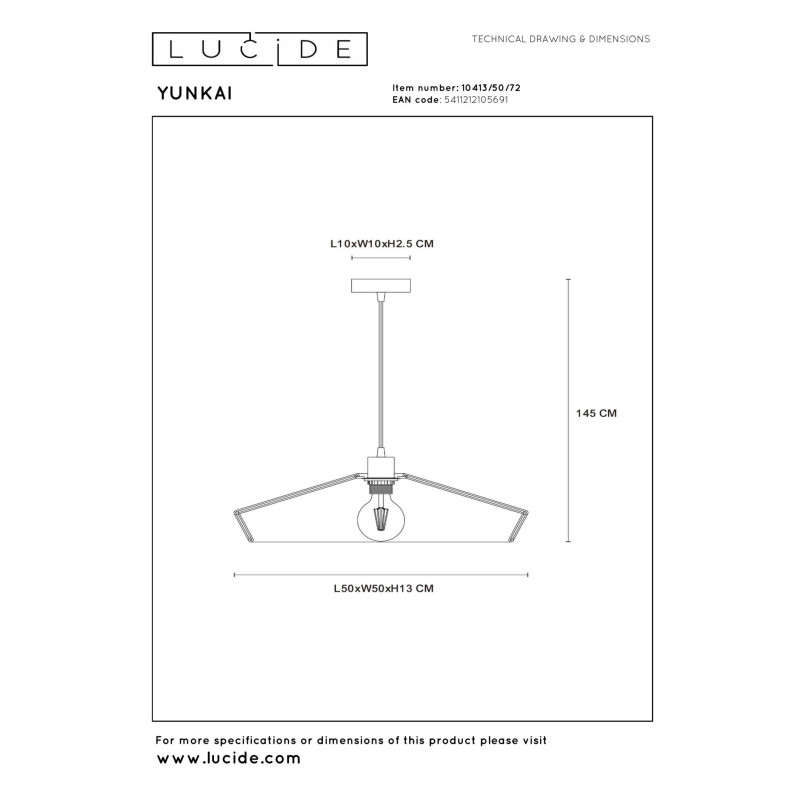 lampa wisząca YUNKAI 10413/50/72 Lucide | Sklep z lampami lampa wisząca YUNKAI 10413/50/72 Lucide | Sklep z lampami