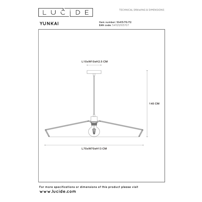 lampa wisząca YUNKAI 10413/70/72 Lucide | Sklep z lampami lampa wisząca YUNKAI 10413/70/72 Lucide | Sklep z lampami