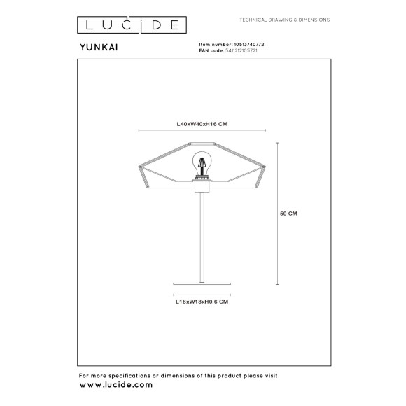 lampa stołowa YUNKAI 10513/40/72 Lucide | Sklep z lampami lampa stołowa YUNKAI 10513/40/72 Lucide | Sklep z lampami