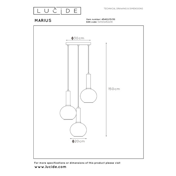 lampa wisząca nan Lucide | Sklep z lampami lampa wisząca nan Lucide | Sklep z lampami