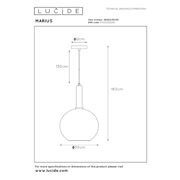 lampa wisząca nan Lucide | Sklep z lampami lampa wisząca nan Lucide | Sklep z lampami