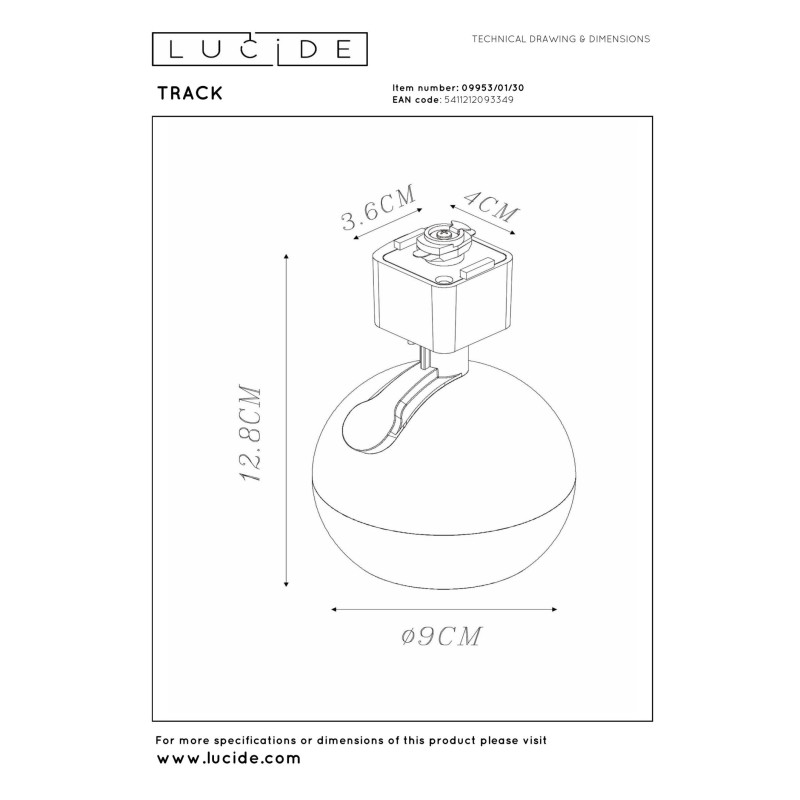 spot TRACK FAVORI spot 09953/01/30 Lucide | Sklep z lampami