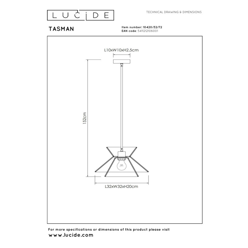 lampa wisząca TASMAN 10420/32/72 Lucide | Sklep z lampami lampa wisząca TASMAN 10420/32/72 Lucide | Sklep z lampami