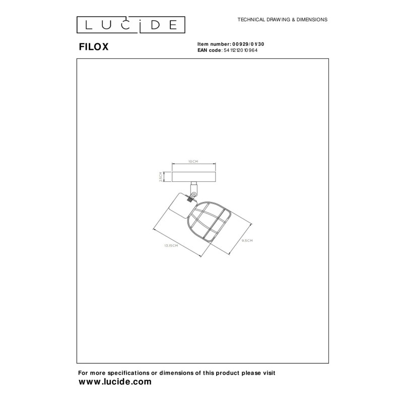 spot FILOX 00929/01/30 Lucide | Sklep z lampami spot FILOX 00929/01/30 Lucide | Sklep z lampami