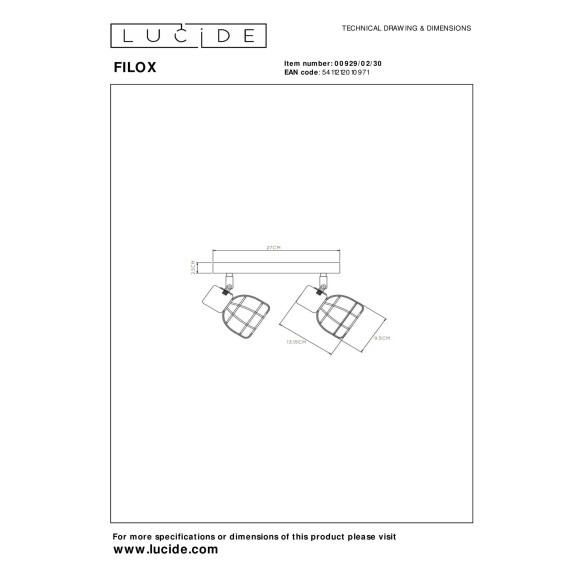 spot FILOX 00929/02/30 Lucide | Sklep z lampami spot FILOX 00929/02/30 Lucide | Sklep z lampami