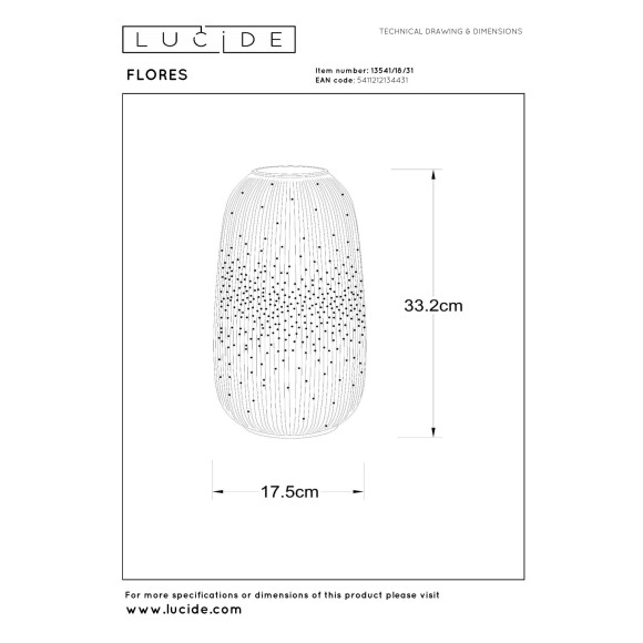 lampa stołowa FLORES 13541/18/31 Lucide | Sklep z lampami