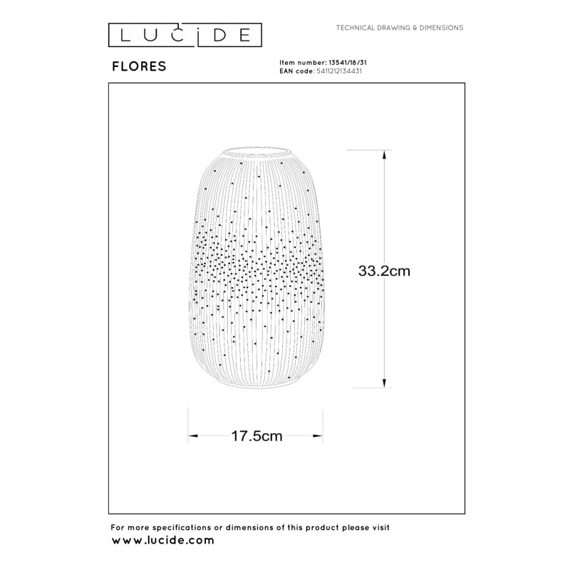 lampa stołowa FLORES 13541/18/31 Lucide | Sklep z lampami