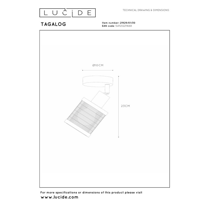 spot TAGALOG 21929/01/30 Lucide | Sklep z lampami