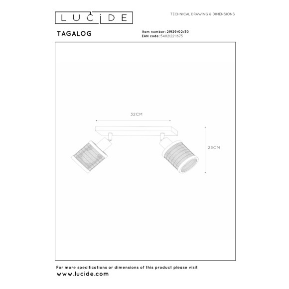 lampa sufitowa TAGALOG 21929/02/30 Lucide | Sklep z lampami