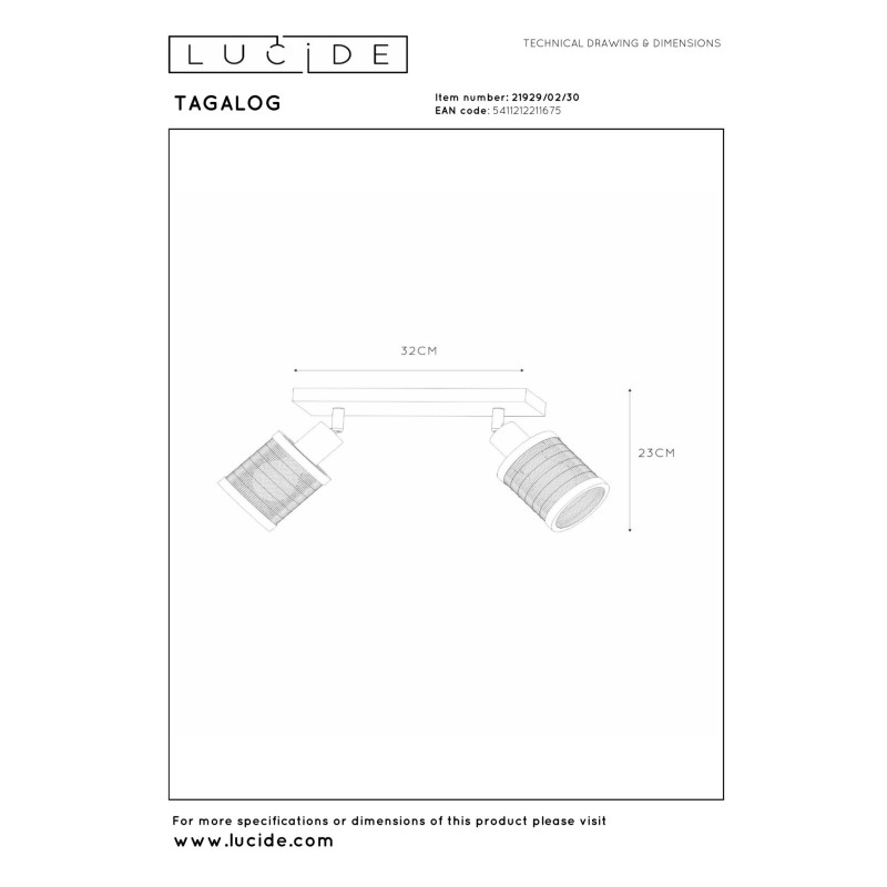 lampa sufitowa TAGALOG 21929/02/30 Lucide | Sklep z lampami