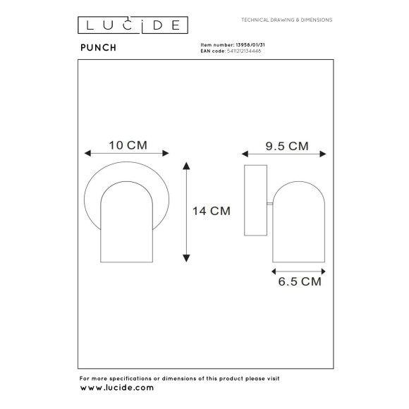 lampa sufitowa PUNCH 13958/01/31 Lucide | Sklep z lampami lampa sufitowa PUNCH 13958/01/31 Lucide | Sklep z lampami