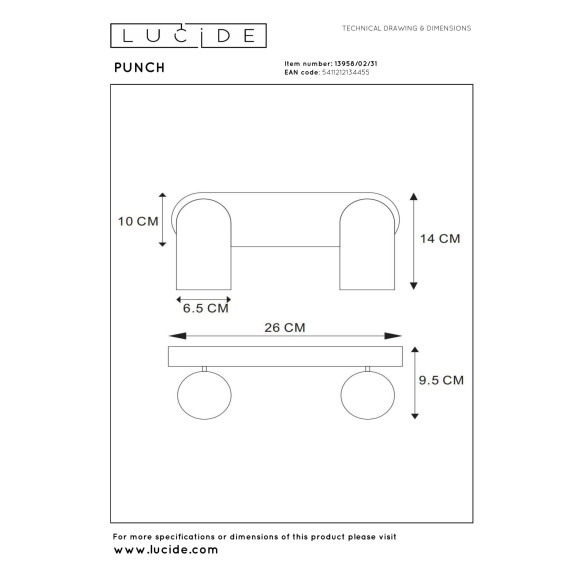 lampa sufitowa PUNCH 13958/02/31 Lucide | Sklep z lampami lampa sufitowa PUNCH 13958/02/31 Lucide | Sklep z lampami