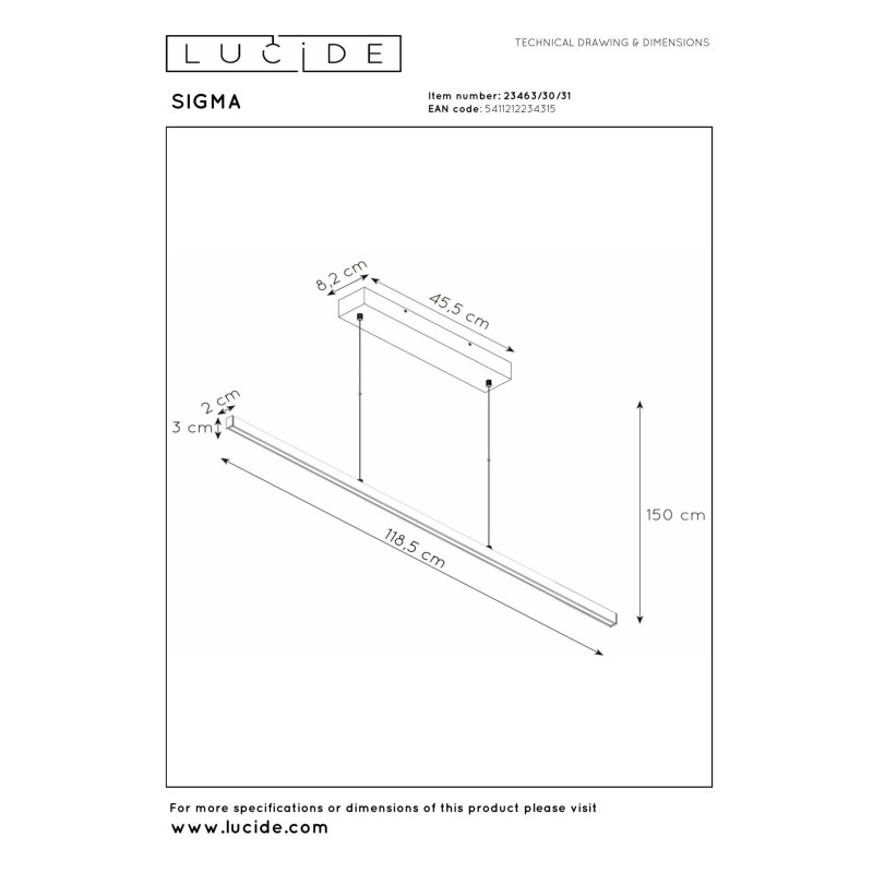 lampa wisząca SIGMA 23463/30/31 Lucide | Sklep z lampami lampa wisząca SIGMA 23463/30/31 Lucide | Sklep z lampami
