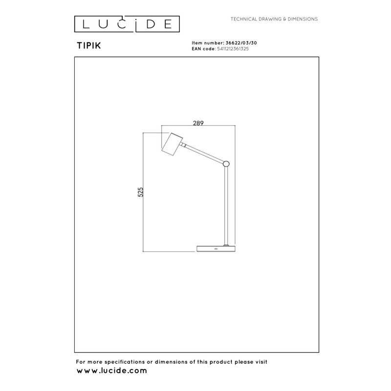 lampa podłogowa TIPIK 36622/03/30 Lucide | Sklep z lampami lampa podłogowa TIPIK 36622/03/30 Lucide | Sklep z lampami