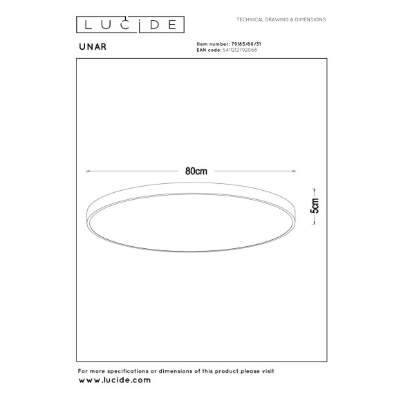 plafon UNAR 79185/80/31 Lucide | Sklep z lampami plafon UNAR 79185/80/31 Lucide | Sklep z lampami