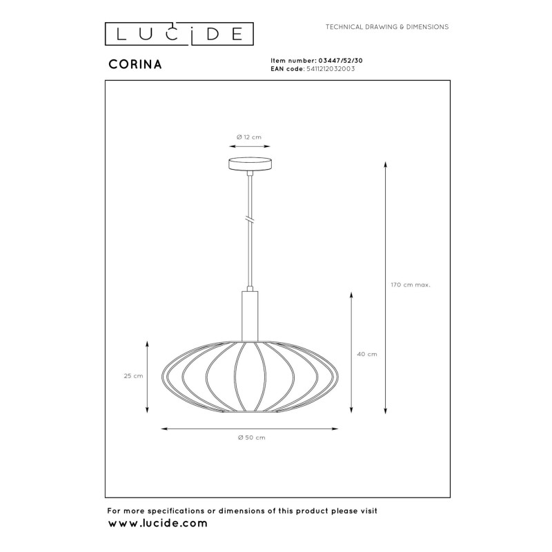 lampa wisząca CORINA 03447/52/30 Lucide | Sklep z lampami lampa wisząca CORINA 03447/52/30 Lucide | Sklep z lampami