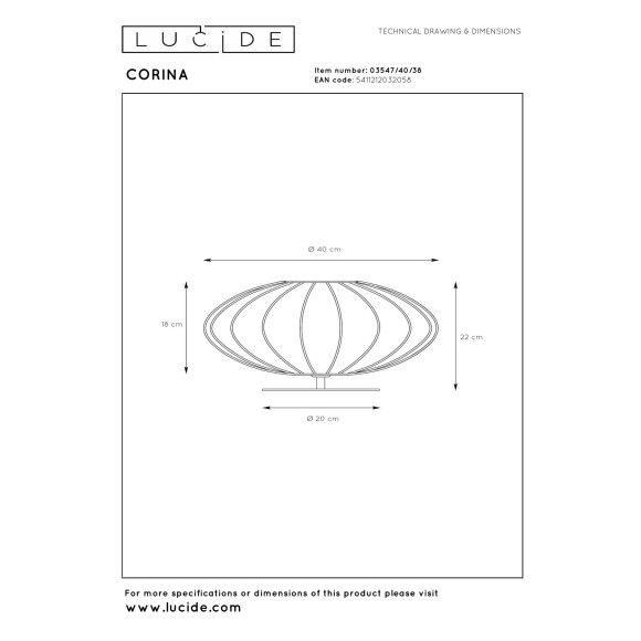 lampa stołowa CORINA 03547/40/38 Lucide | Sklep z lampami lampa stołowa CORINA 03547/40/38 Lucide | Sklep z lampami