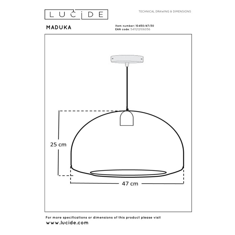 lampa wisząca MADUKA 10450/47/30 Lucide | Sklep z lampami