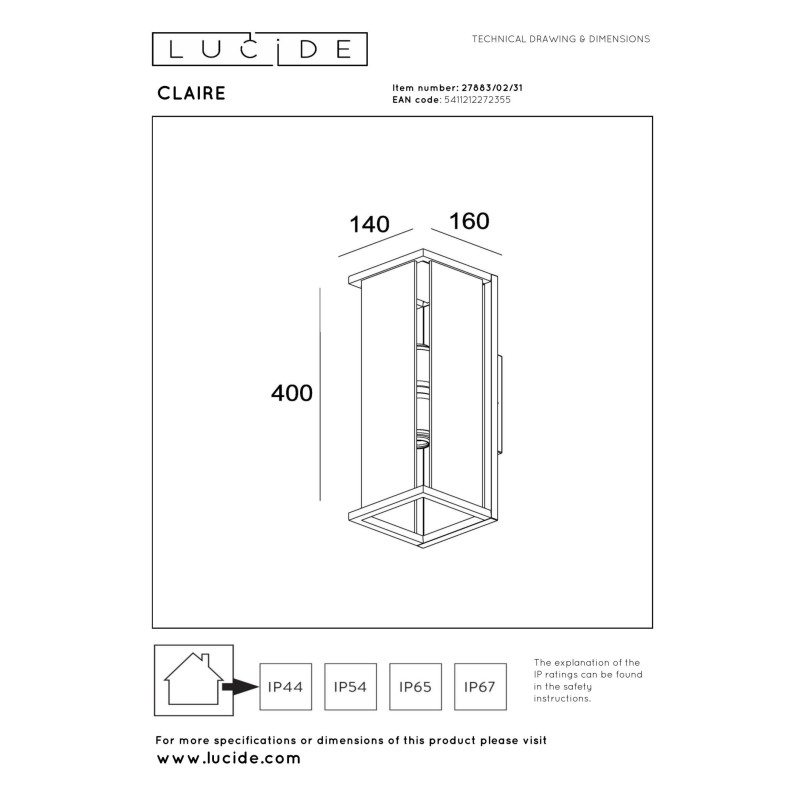 kinkiet CLAIRE 27883/02/31 Lucide | Sklep z lampami