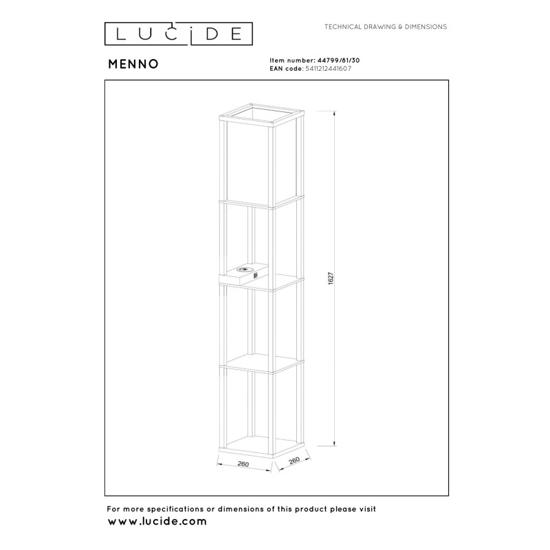 lampa podłogowa MENNO 44799/81/30 Lucide | Sklep z lampami lampa podłogowa MENNO 44799/81/30 Lucide | Sklep z lampami