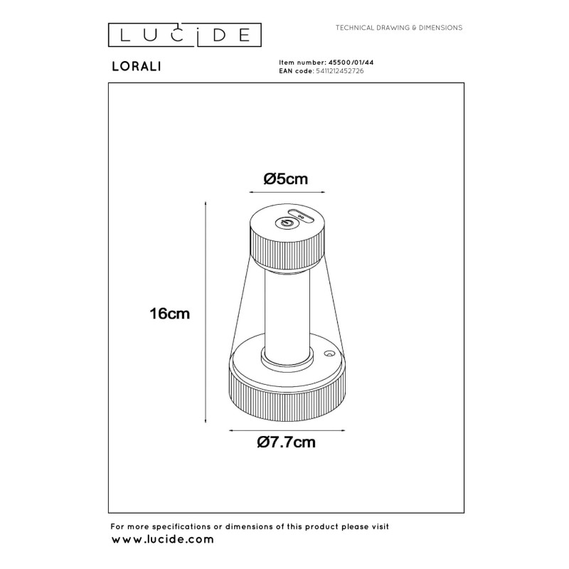 lampa stołowa LORALI 45500/01/44 Lucide | Sklep z lampami