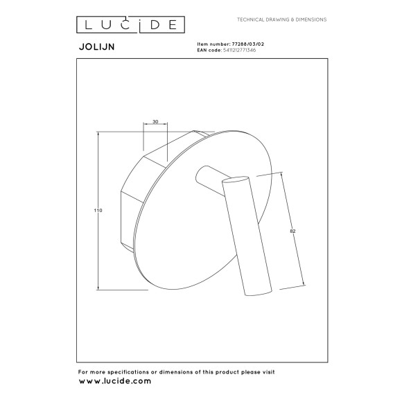 kinkiet JOLIJN 77288/03/02 Lucide | Sklep z lampami kinkiet JOLIJN 77288/03/02 Lucide | Sklep z lampami