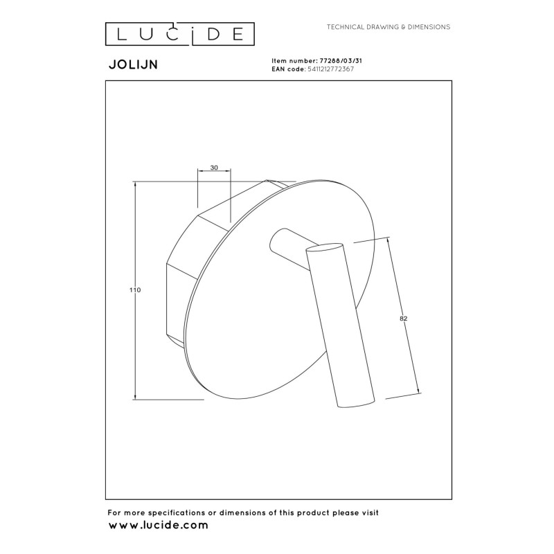 kinkiet JOLIJN 77288/03/31 Lucide | Sklep z lampami kinkiet JOLIJN 77288/03/31 Lucide | Sklep z lampami