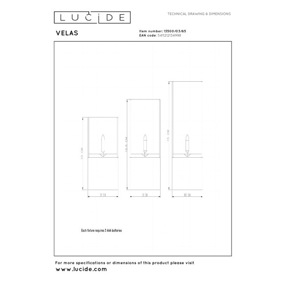 lampa stołowa VELAS 13500/03/65 Lucide | Sklep z lampami lampa stołowa VELAS 13500/03/65 Lucide | Sklep z lampami