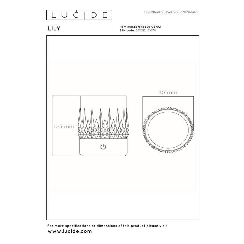 lampa stołowa LILI 46520/03/02 Lucide | Sklep z lampami lampa stołowa LILI 46520/03/02 Lucide | Sklep z lampami
