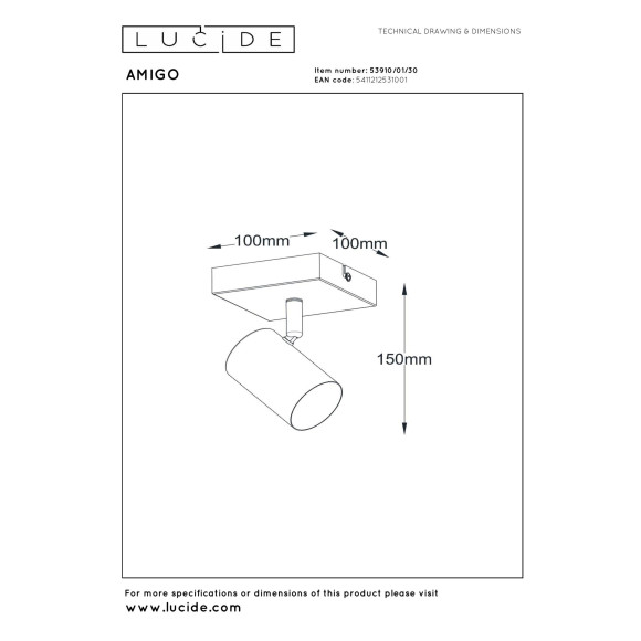 lampa sufitowa AMIGO 53910/01/30 Lucide | Sklep z lampami