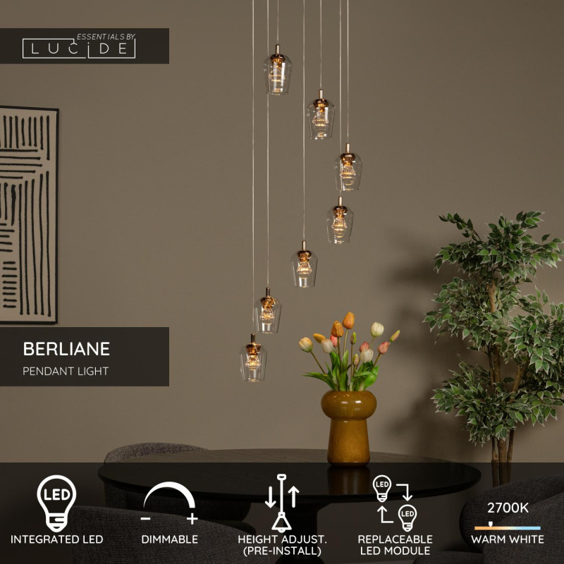 lampa wisząca BERLIANE 00430/28/60 Lucide | Sklep z lampami