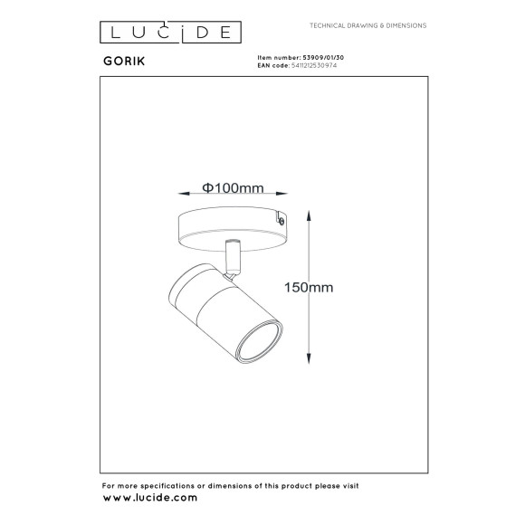 lampa sufitowa GORIK 53909/01/30 Lucide | Sklep z lampami